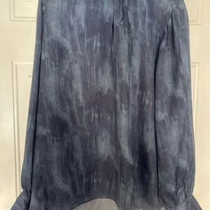 White House Black Market Denim Blue Top